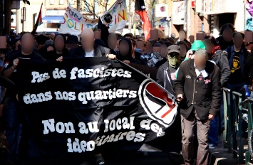 Manifestation antifasciste à Toulouse contre le local du Bloc Identitaire (mars 2012)